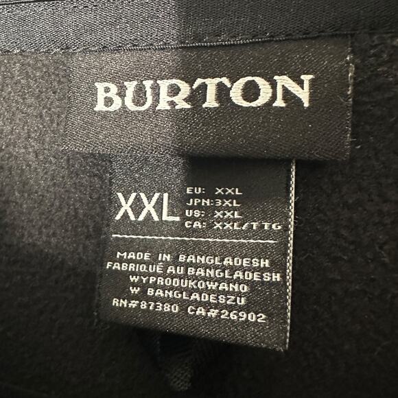 Burton Men's Sz XXL Full Zip Softshell Jacket Black Basic Snowboard Ski Simple - Picture 4 of 12